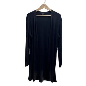 Elegant Black Open-Front Cardigan